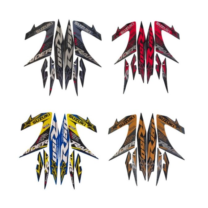 sticker striping list body motor suzuki Raider 2014 thailand satria f 150