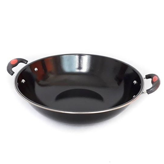 Kuali Plat Hitam 30cm S-AN001 | Wajan Penggorengan Hitam Anti Lengket
