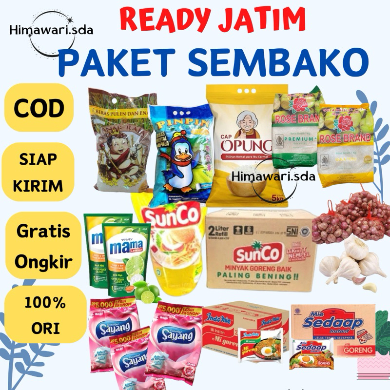 

JATIM PAKET SEMBAKO MINYAK BERaS Mie SABUn