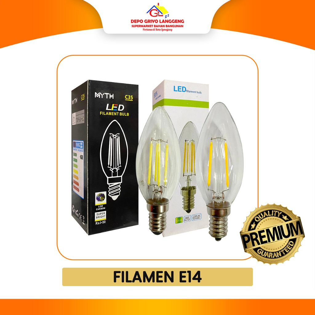 LAMPU FILAMEN E14 LAMPU PIJAR BOHLAM LILIN