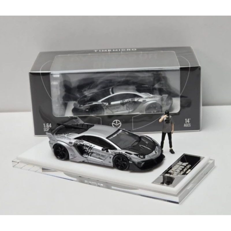 TimeMicro  LBWK lamborghini aventador GT EVO silver include figure