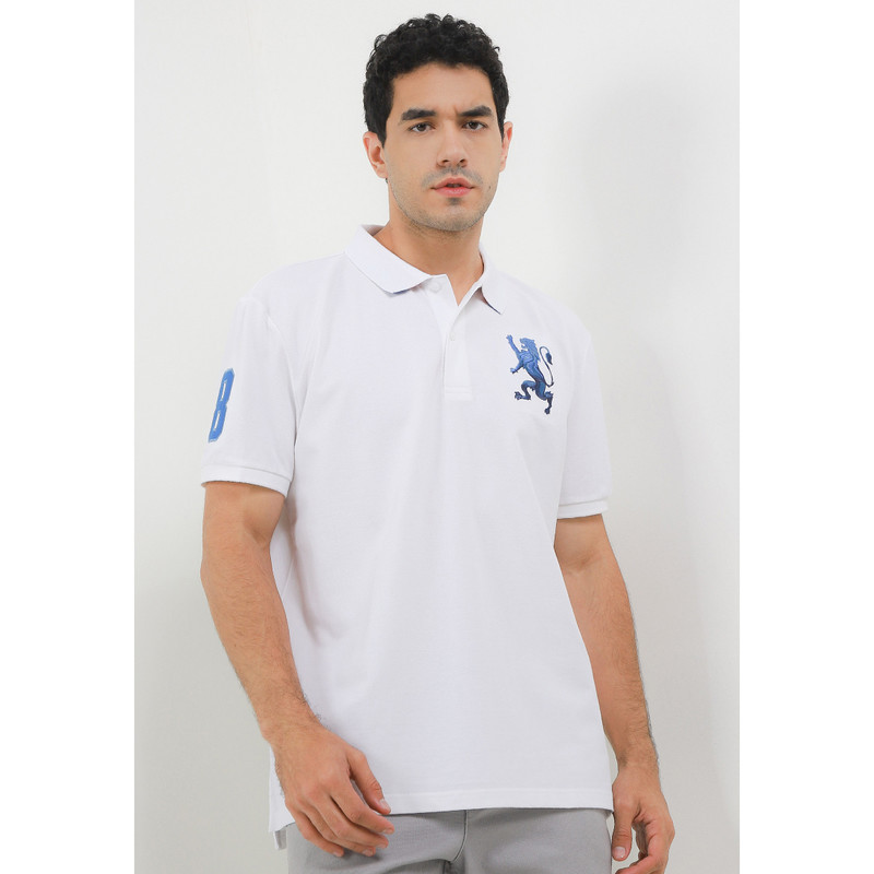 Kaos Polo Pria Giordano 3D Lion