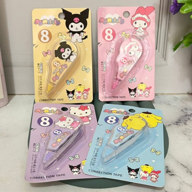 

Correction Tape 8 Meter Students Stationary School Supplies Multiple Color 8M Karakter Lucu Unicorn Penghapus Pena Roll Kertas Mini