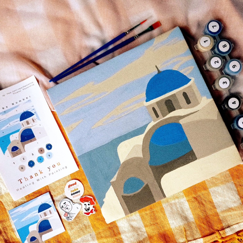 

KODE W2T8 Paint by Number Kit Santorini