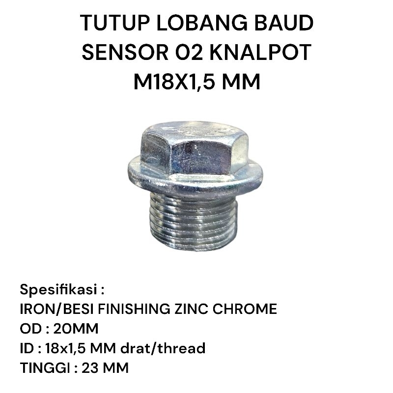 Sensor & Adaptor — Plug Sensor O2 M18 × 1.5 · Silver — foto 2
