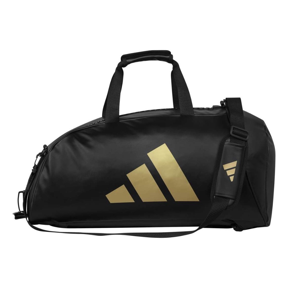 Adidas New Training 2 in 1 Sport Bag Black Gold  Tas Olahraga Gym Yoga Golf Badminton Tennis Futsal 