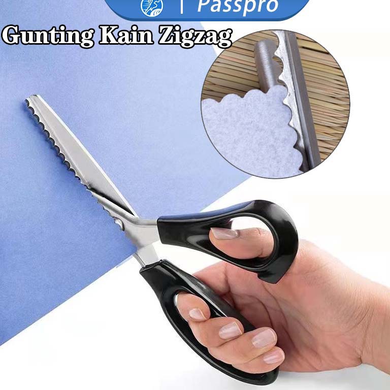 

KODE C72A Gunting Gelombang Kain Gunting Gerigi Kain Gunting Bahan Kain Zigzag Stainless Steal 9
