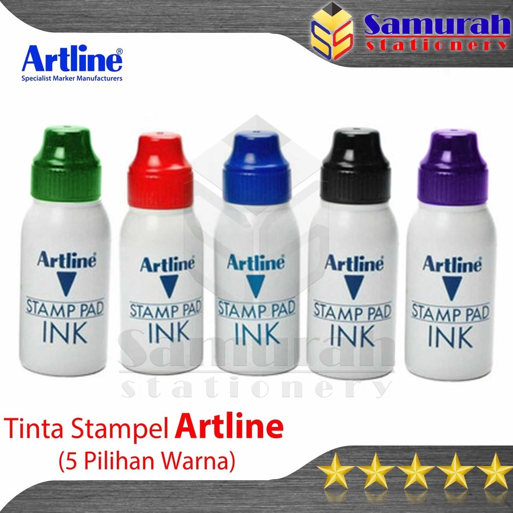 

KODE U72O Isi ulang Tinta Bak Stampel Artline Refill Stamp Pad Ink Art line 5 cc 5 warna
