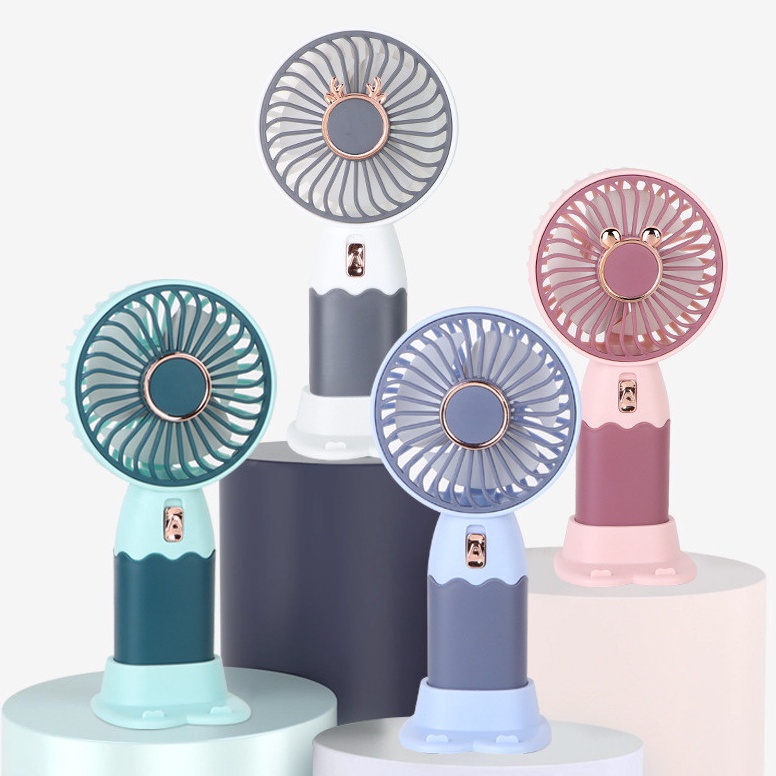 

KODE B43V Kipas Angin Mini Genggam Cute Mini Fan Portable Kipas Angin Meja COD