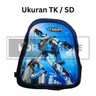Tas Sekolah Anak Karakter Robot Tobot Tas Ransel Anak Backpack Tas Punggung Cowok Laki-Laki Paud PG 