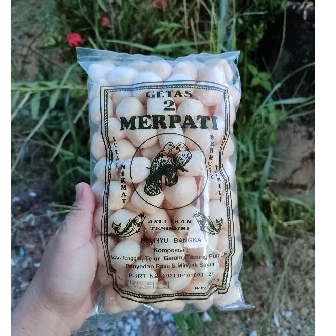 GETAS 2 MERPATI 250GRAM KHAS BANGKA OLEH OLEH MAKANAN SNACK CEMILAN KERUPUK AMPIANG