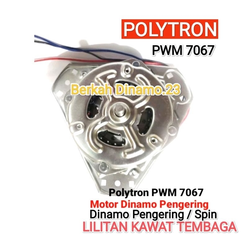 Motor Dinamo Pengering Mesin Cuci Polytron PWM 7067 Spin Tembaga