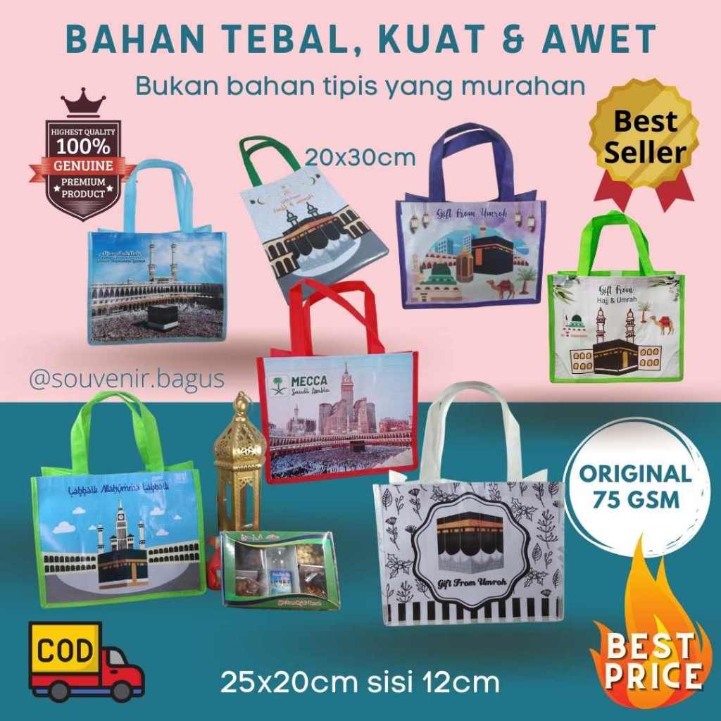 Tas Souvenir Haji Umroh Murah Tebal Ready Asemka gift hajj umrah Jakarta Tangerang Kudus Semarang