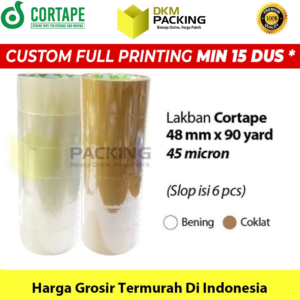 

KODE X1Z Lakban 48mm x 9yard CORTAPE Plakban Isolasi PREMIUM TERMURAH SELOP
