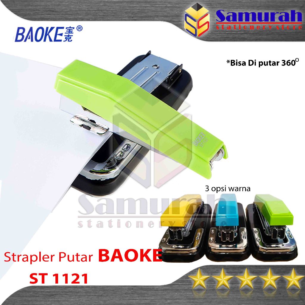 

Stapler Baoke ST 1121 Putar 360 / Mesin Staples Tangan 24/6 / Alat Strapler Jilid Tengah Pakai isi no 3