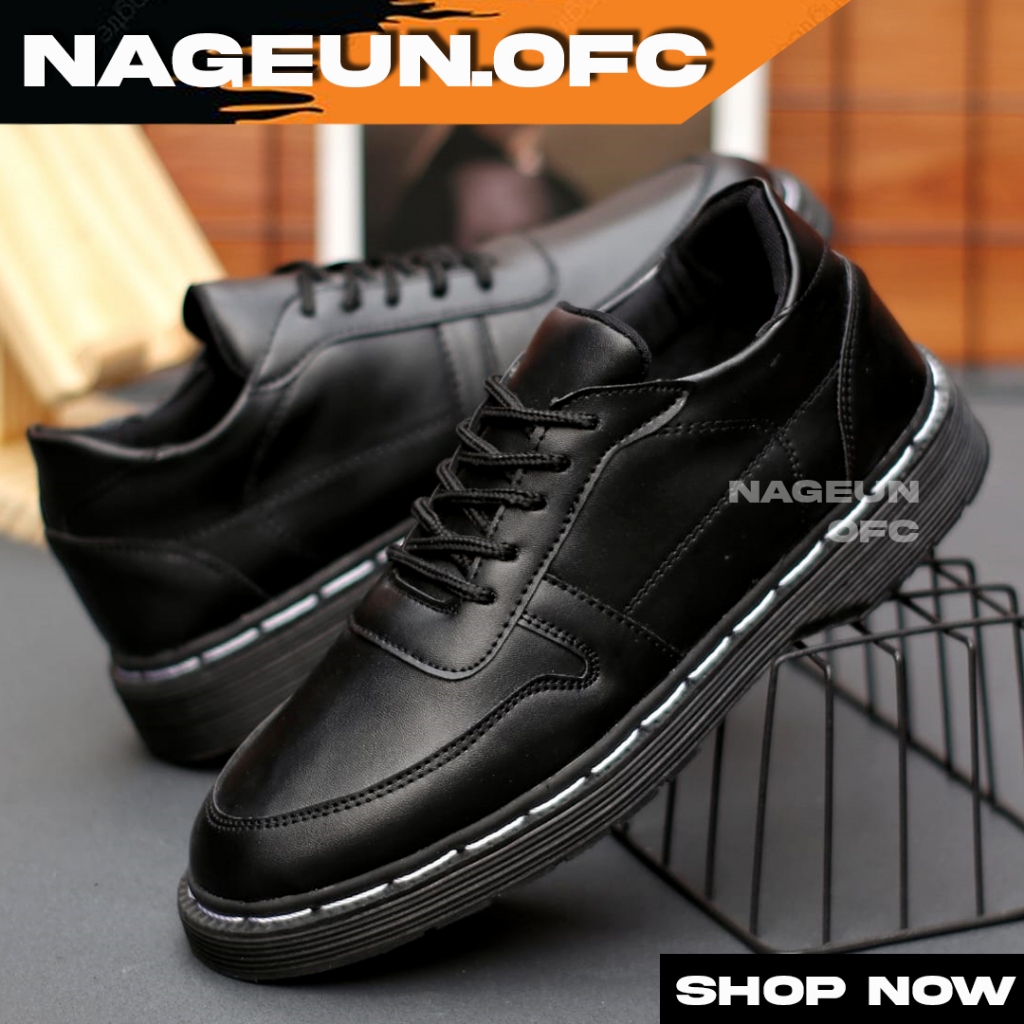 Windel Sepatu Docmart Pantofel Pria Hitam Kerja Kantor Kuliah