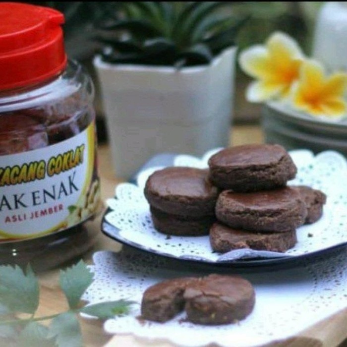 

Kue Kacang Coklat 250gr Pia Kacang Coklat Snack Camilan Cemilan Viral