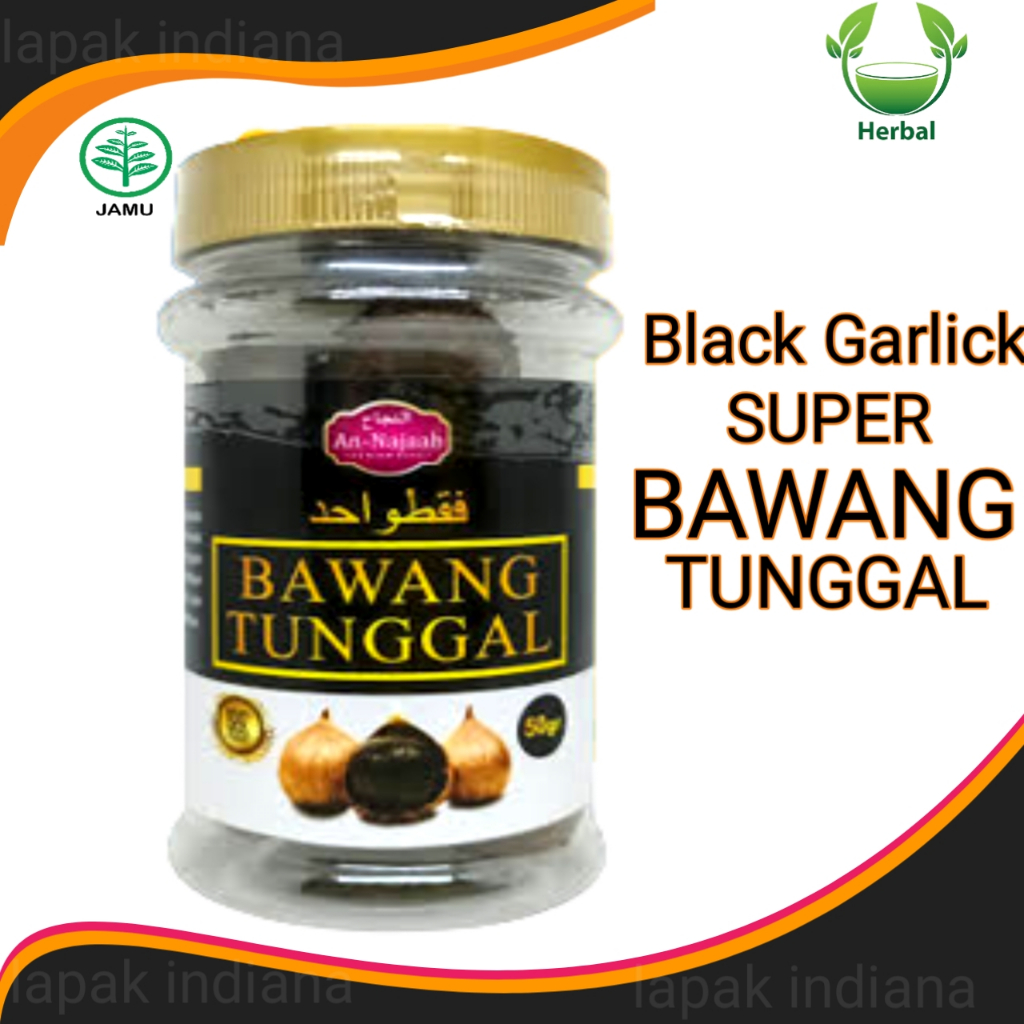 

Bawang Tunggal | Black Garlic | Bawang Lanang 50Grm | Bawang Hitam