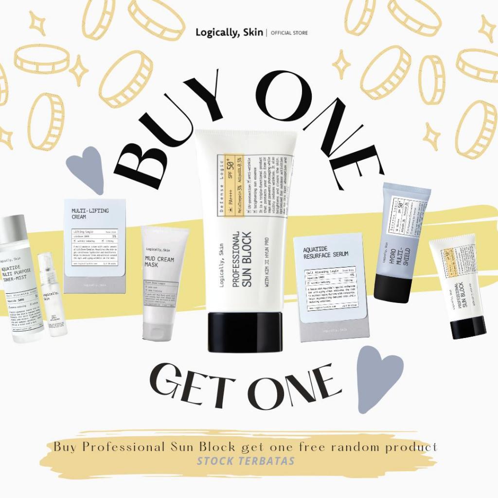 Logically, Skin BUY 1 GET 1 Professional Sunblock SPF 50+ PA++++ | Hydro SPF 30+ | Aquatide  Multi-P
