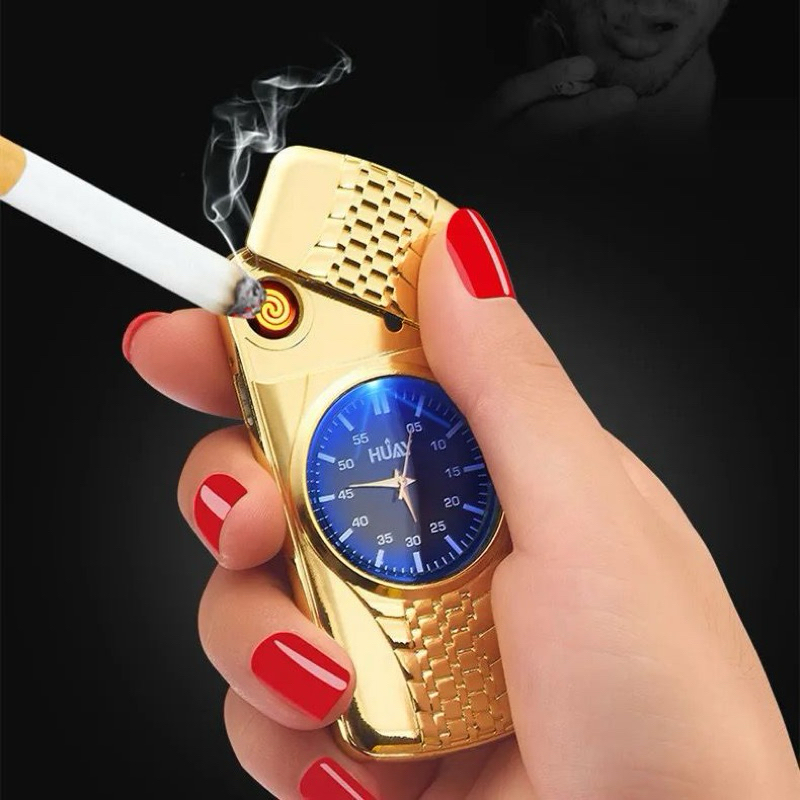 Korek Api elektrik plasma cerger 2 fungsi jam korek Api elektrik