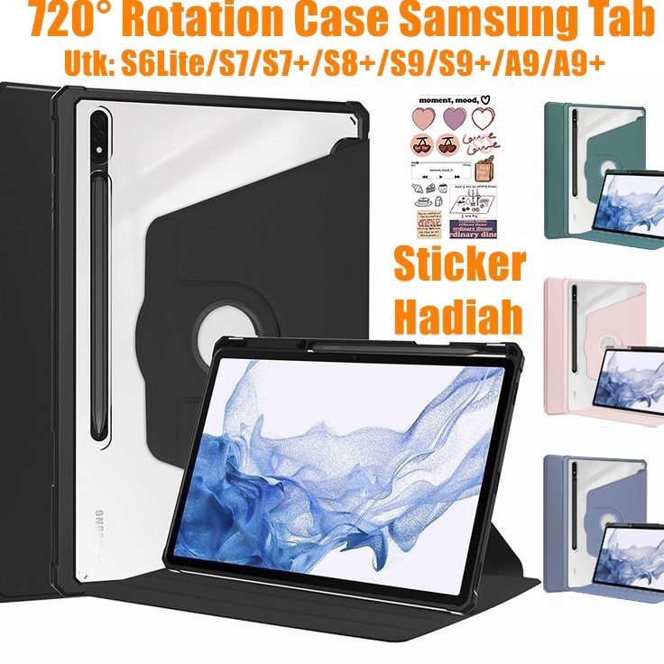 Case Samsung Galaxy Tab S6 Lite A9 S9 PLUS 72 Rotate With Pen Slot Samsung Tab A8 S7FE Case Magnetik