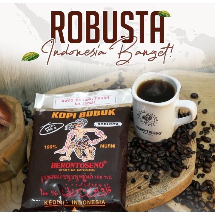 

Kopi Bubuk Murni Robusta Aseli Kediri - Kopi Berontoseno Robusta