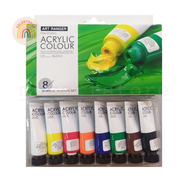 

Art Rangers Acrylic Paint Basic Color Set 8x22ML Cat Akrilik ART J6Z6