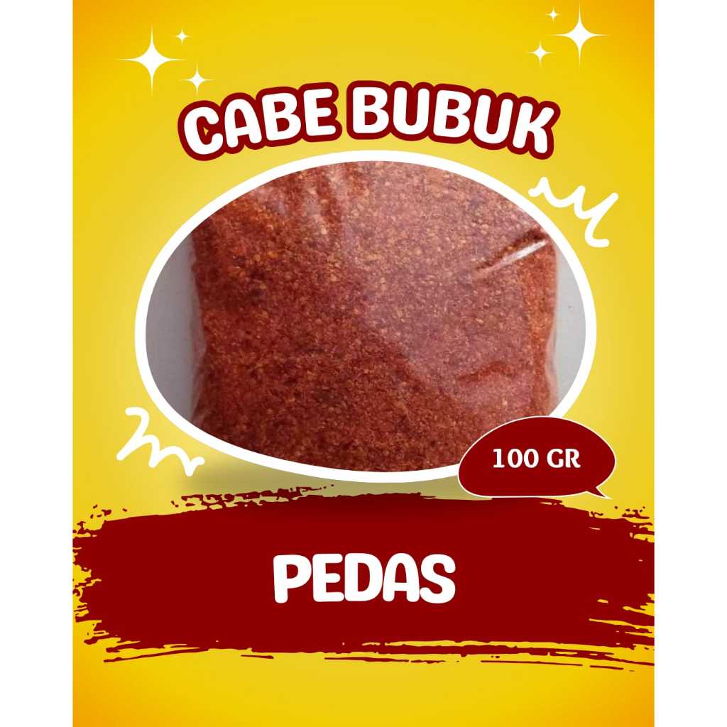 

Bumbu Masak Cabe bubuk kasar SUPER PEDAS alami 100 gram