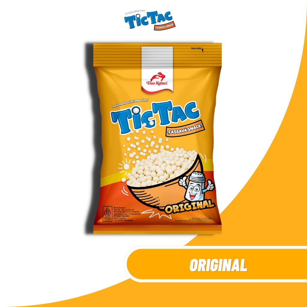 

Dua Kelinci Tic Tac Snack Pilus Original 14 g