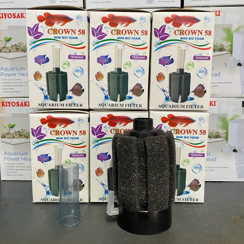 MINI BIOFOAM CROWN BIO FOAM BULAT SPONGE MINI FILTER PENJERNIH  AQUARIUM KECIL
