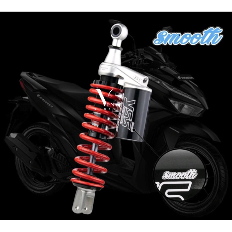 Shock YSS G Plus Smooth Red Black Vario 125 / Vario 150 / 330 Mm // Shock Vario YSS G Plus Smooth Me