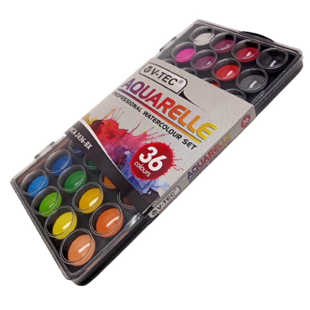 

VTEC WATERCOLUR SET 36 WARNA WATERCOLOR CAKE CAT AIR V TEC AQUARELLE WATERCOLOUR WATERCOLOUR SET ART Q8X7