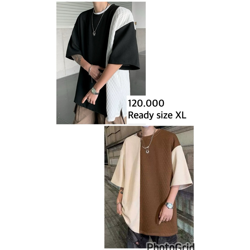 Kaos Pria Warna Kombinasi