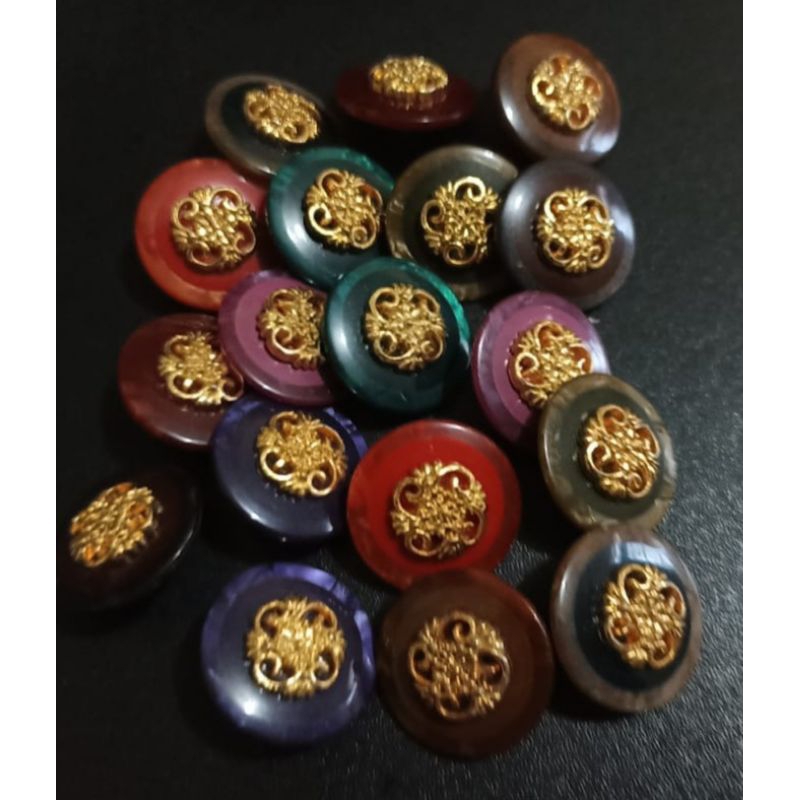 Kancing Baju Hias Perempuan Korea Warna Cantik isi 12pcs 2cm