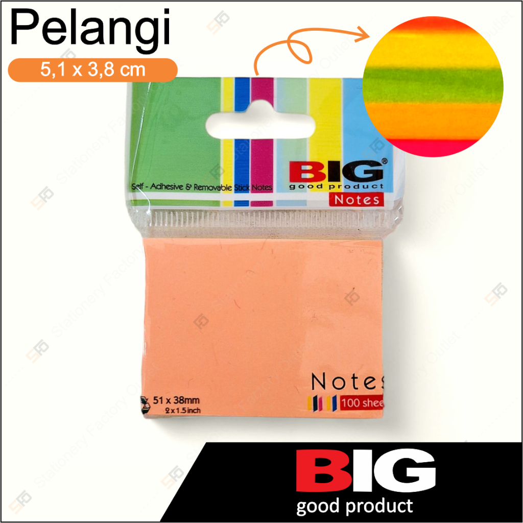 

Sticky Notes Big 51mm x 38mm rainbow - SFO Semarang Official