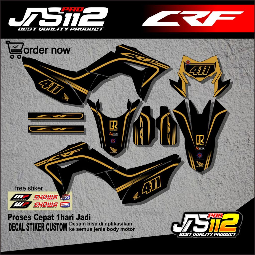 Decal Sticker Crf 150 L- Stiker Motor CRF - Setiker Honda Crf 150L