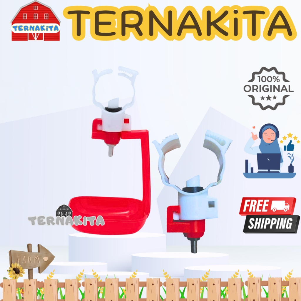 NIPPLE DRINKER CUP MEDION 360 - Nepel Nipel Air Minum Cup Clamp Anti Basah Niple Ayam Broiler Layer 