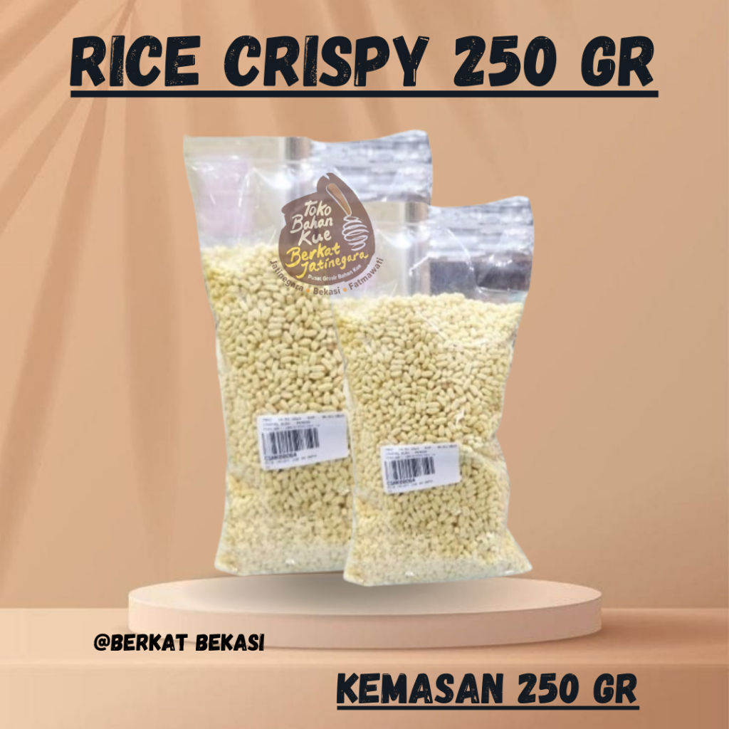 

RICE CRISPY REPACK / KEMASAN / RICE CRISPY WHITE / RICE PUFF 250 GR