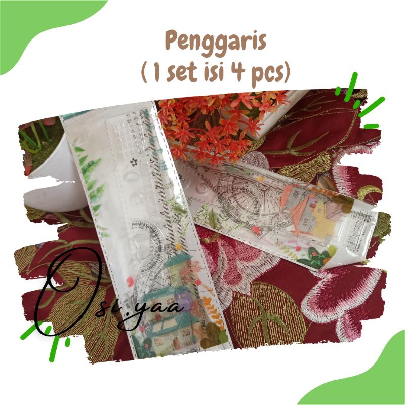 

Penggaris 1 set #isi 4 pcs