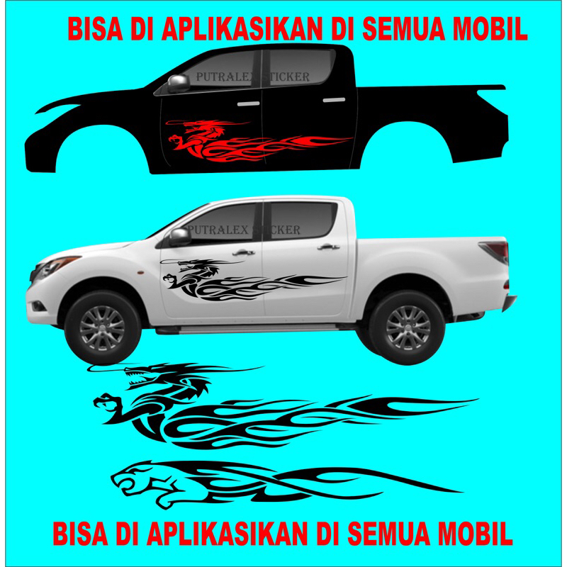 stiker mobil sticker cutting naga bisa untuk semua jenis mobil