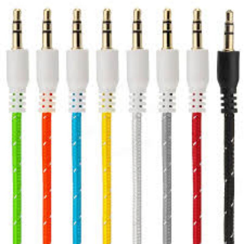 Kabel Aux Tali Sepatu 1 In 1 Jack 3.5MM Kabel Jack 1 In 1 Tali Sepatu Salon Sound System Handphone T