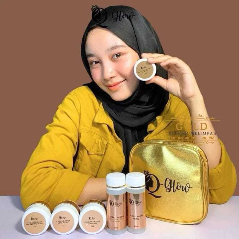 SKINCARE Q GLOW ORIGINAL INDONESIA WHITENING SERIES DAN ACNE SERIES LENGKAP