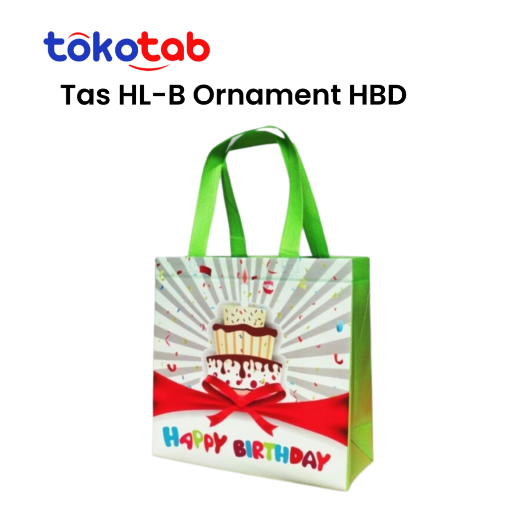 

Tokotab - Tas Ornament Happy Birthday 25x25x9 cm Tas HBD