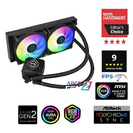 ICEBERG THERMAL IceFLOE Oasis 240 AIO LIQUID COOLER PC BERGARANSI