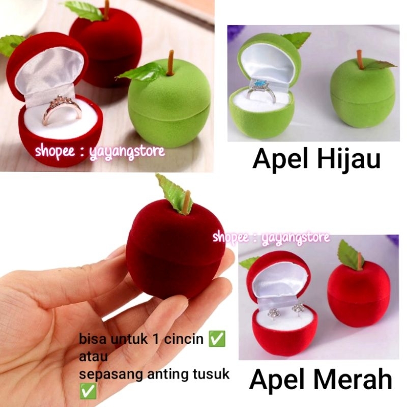 Kotak Cincin / Ring Box Tempat Perhiasan Cincin / Anting Tusuk Lamaran Tunangan Lamar Unik Model Ape