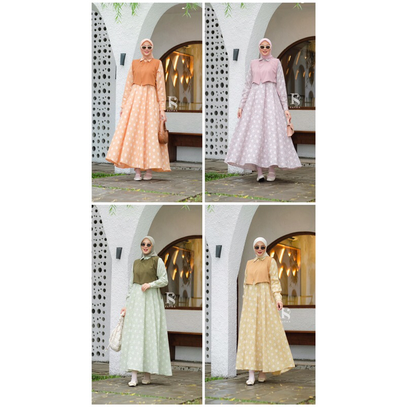 GHALIA MIDI DRESS BY RAFIKA STORE
