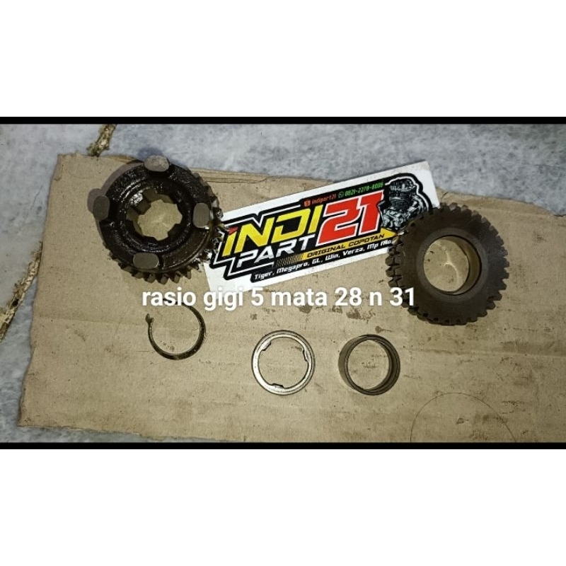 rasio gigi 5 mata 28 n 31 ori copotan Tiger normal