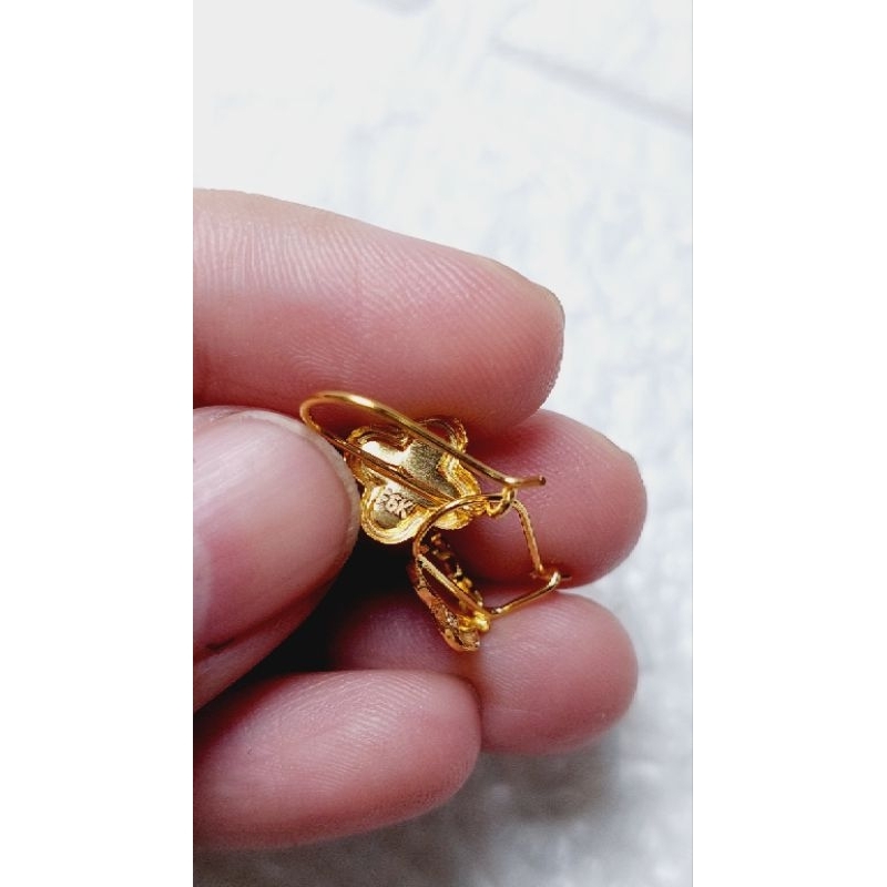 RB Anting Anak dan Dewasa EMAS Asli Kadar 300 Model Clover (Terima Jual Kembali)