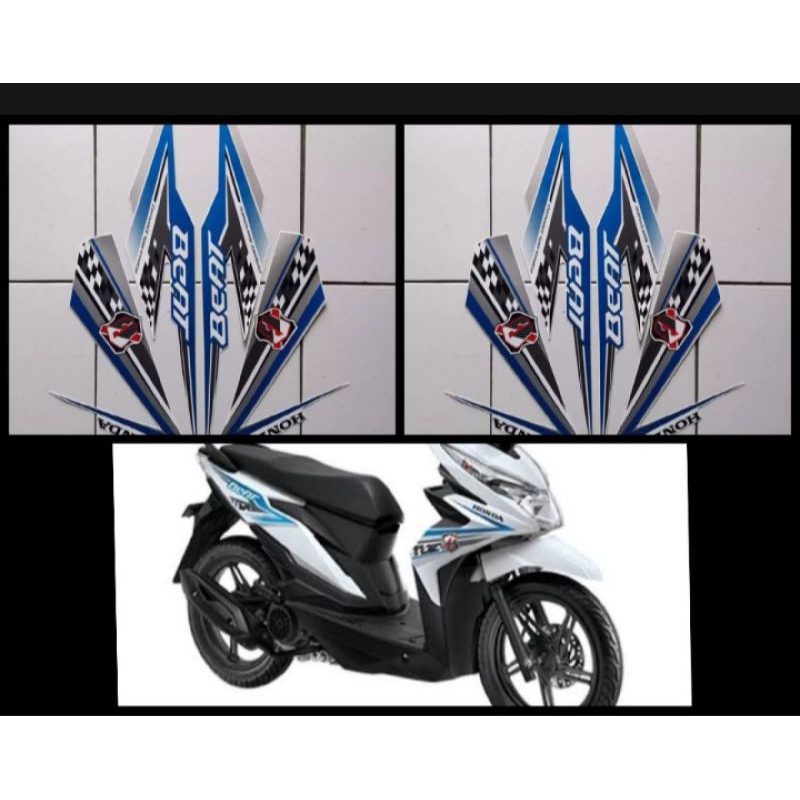 STIKER STRIPING LIS BODY MOTOR HONDA BEAT F1 2018 ECO ESP