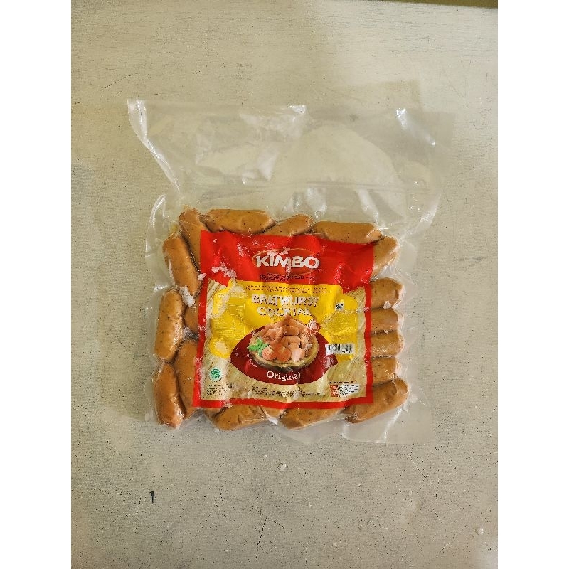 

Sosis Ayam Bratwurst Cocktail Kimbo 450 gram isi 25 pcs